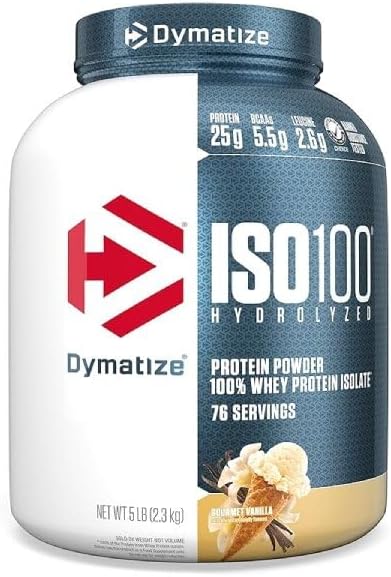 Dymatize ISO100 - 100% Hydrolyzed Whey Protein Isolate - Chocolate Peanut Butter, 5lbs/2.3kg