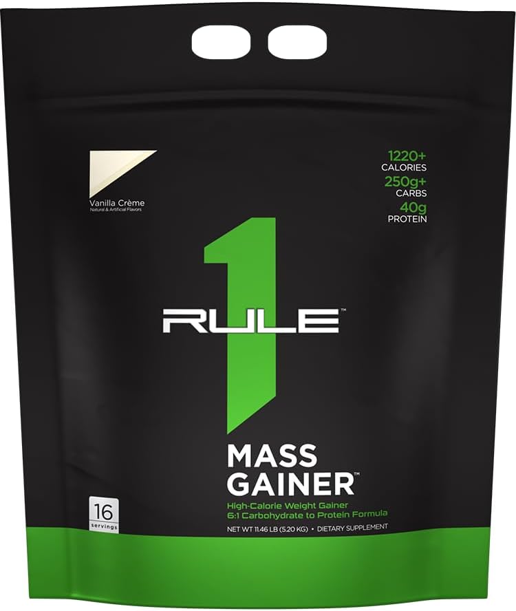 Rule1 R1 Mass Gainer High Calorie Weight Gainer Supplement 5.20 kg, Chocolate Fudge (16 Servings)