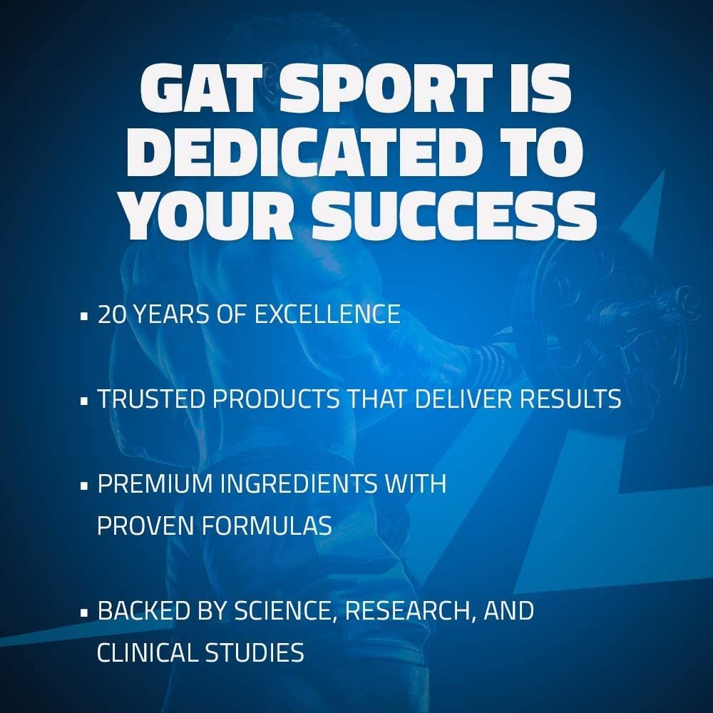 GAT Clinically Tested Nitraflex, Testosterone Enhancing Pre Workout, Blue Raspberry,300 Gram