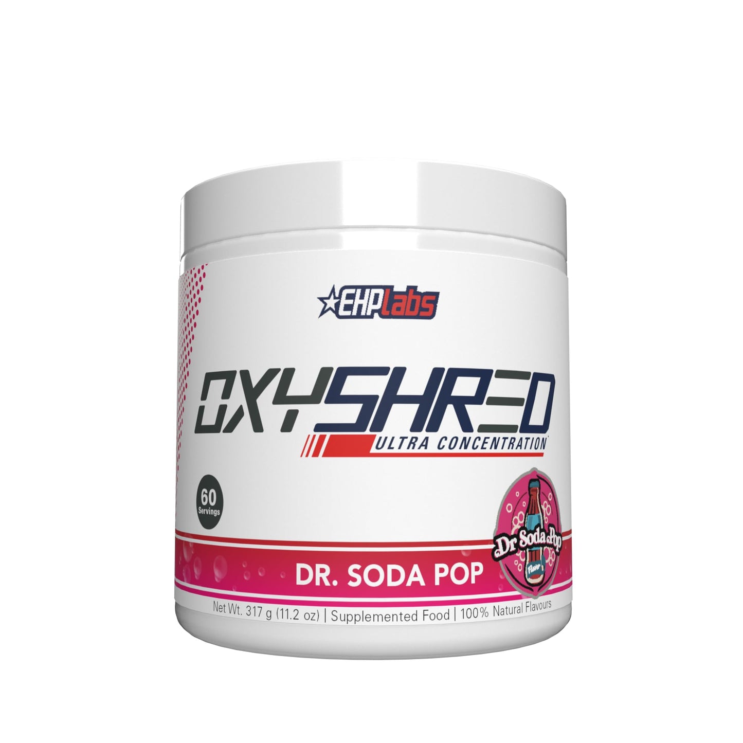 EHPlabs OxyShred Ultra Concentration Shredding Supplement - Clinically Proven, Pre Workout, Promotes Shredding, Natural Energy Boost - Peach Candy Rings, 60 Servings