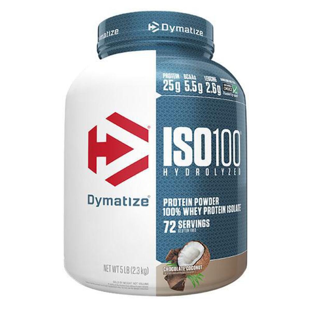 Dymatize ISO100 - 100% Hydrolyzed Whey Protein Isolate - Chocolate Peanut Butter, 5lbs/2.3kg