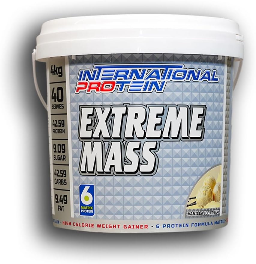 International Protein Extreme Mass Choc Banana Flavour Weight Gainer Protein Powder 4 kg