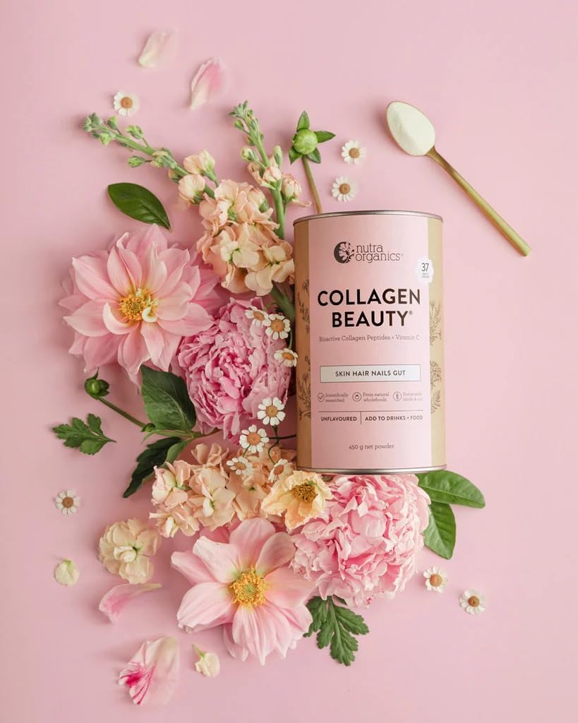 Nutra Organics Collagen Beauty Unflavoured 672g | Anti-Aging Collagen Peptides and Vitamin C | Collagen Powder for Healthy Hair, Nail and Skin (56 Serves)