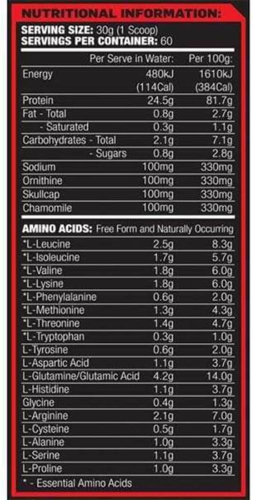 Max's Anabolic Night Slow Release Protein Powder, Vanilla Malt, 1.82kg