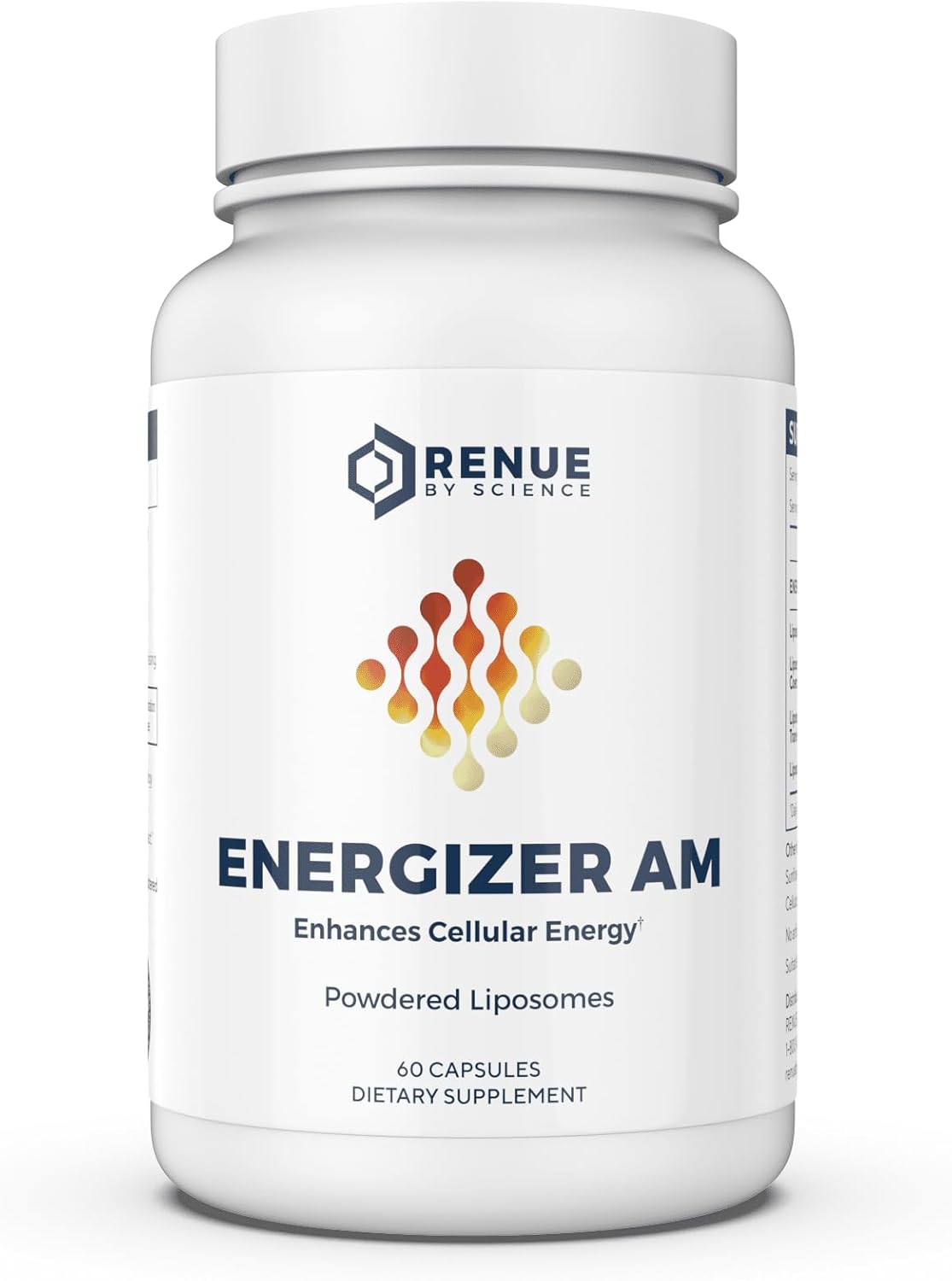 RENUE By Science Energizer AM (Liposomal) Supplement (Hesperidin, Trans-Resveratrol, Green Tea Extract) - Bioavailable Formula for Increased Absorption - 60 Capsules