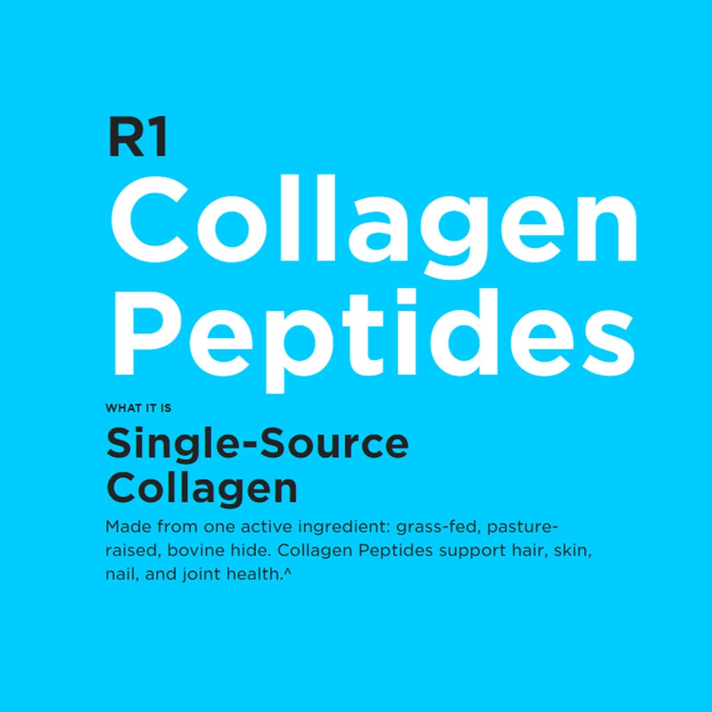 Rule1 R1 Collagen Peptides Hair Skin Nail & Joint Support Supplement 280 g, Unflavoured (28 Servings)