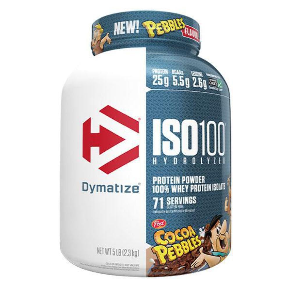 Dymatize ISO100 - 100% Hydrolyzed Whey Protein Isolate - Chocolate Peanut Butter, 5lbs/2.3kg