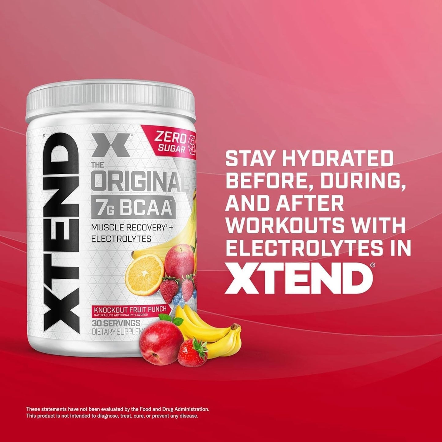 Scivation Xtend BCAA Powder, Strawberry Kiwi, 90 Servings