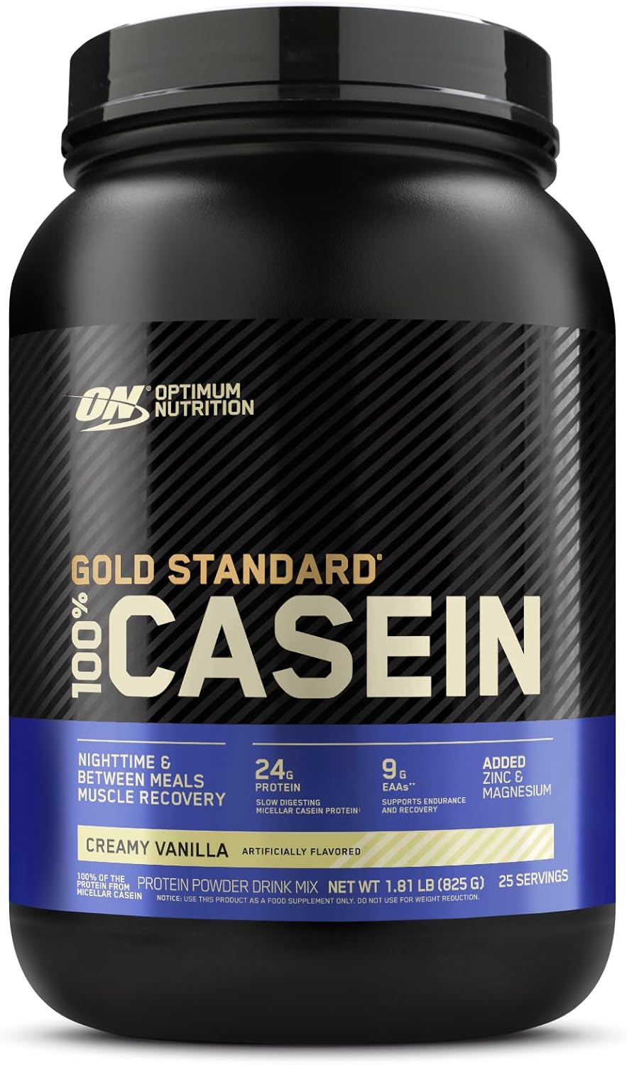 OPTIMUM NUTRITION Gold Standard 100% Casein Protein Powder, Chocolate Supreme Flavour, 1.82kg