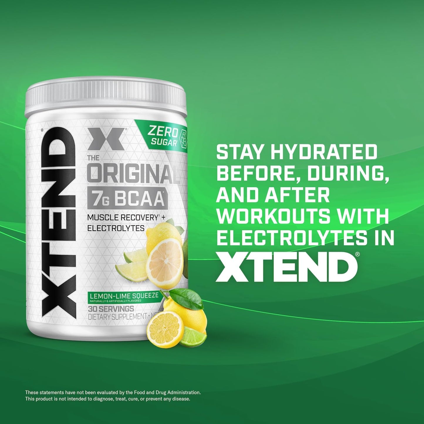 Scivation Xtend BCAA Powder, Strawberry Kiwi, 90 Servings