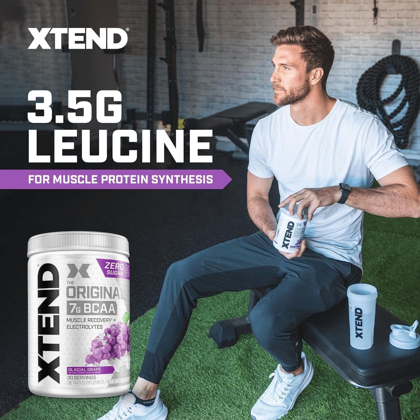 Scivation Xtend BCAA Powder, Strawberry Kiwi, 90 Servings