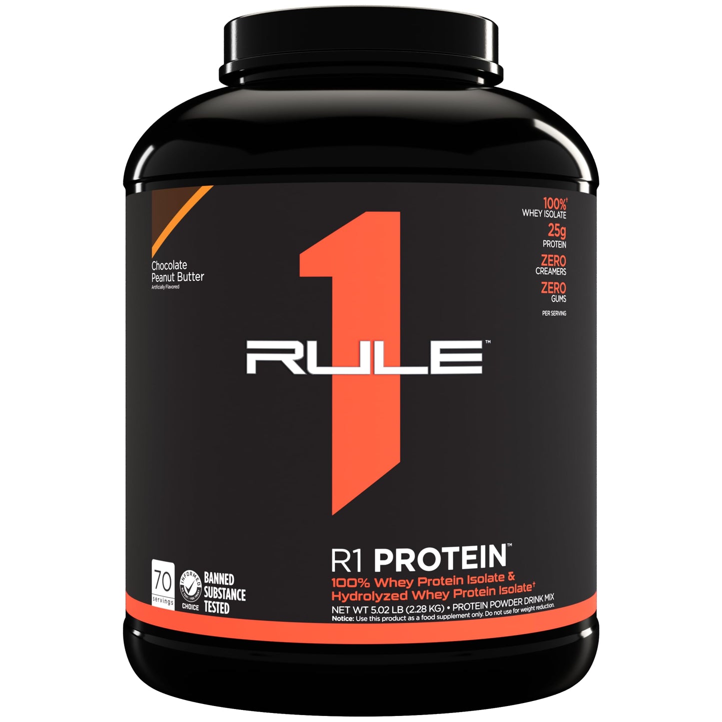 Rule1 R1 100% Whey Protein Isolate and Hydrolysate Protein Powder 1.98 lb, Vanilla Butter Cake (30 Servings)