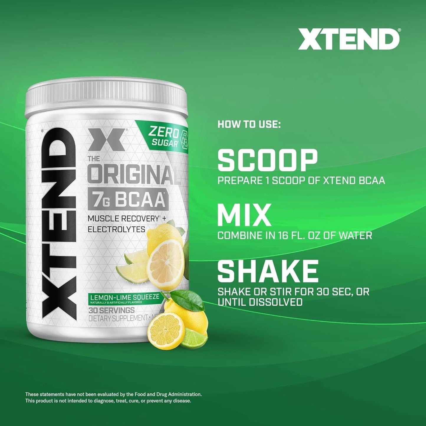 Scivation Xtend BCAA Powder, Strawberry Kiwi, 90 Servings