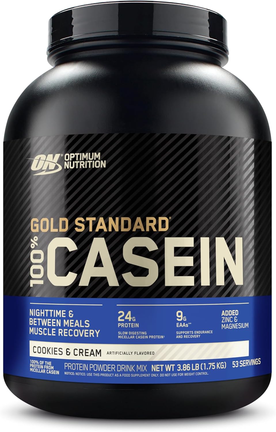 OPTIMUM NUTRITION Gold Standard 100% Casein Protein Powder, Chocolate Supreme Flavour, 1.82kg