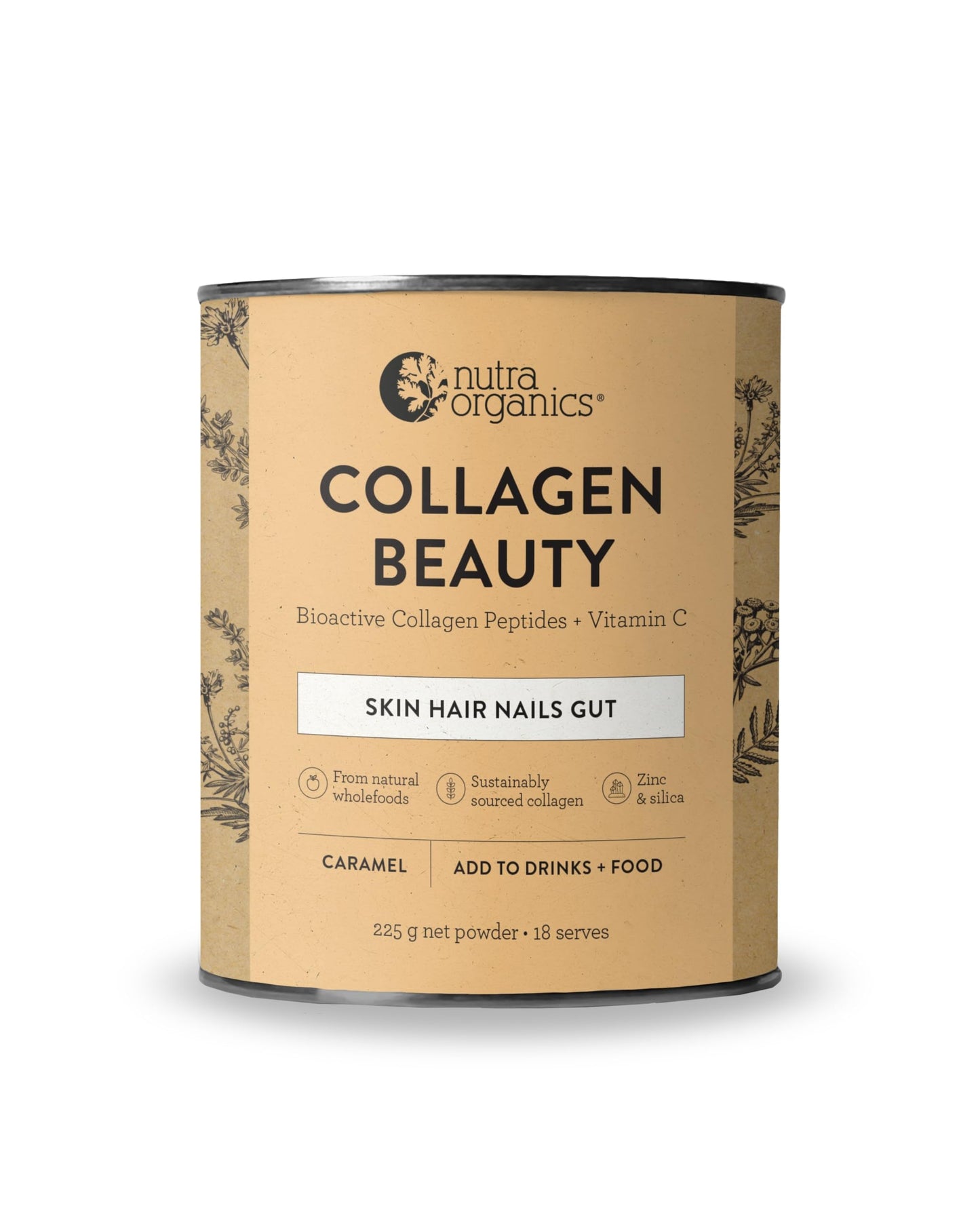 Nutra Organics Collagen Beauty Unflavoured 672g | Anti-Aging Collagen Peptides and Vitamin C | Collagen Powder for Healthy Hair, Nail and Skin (56 Serves)
