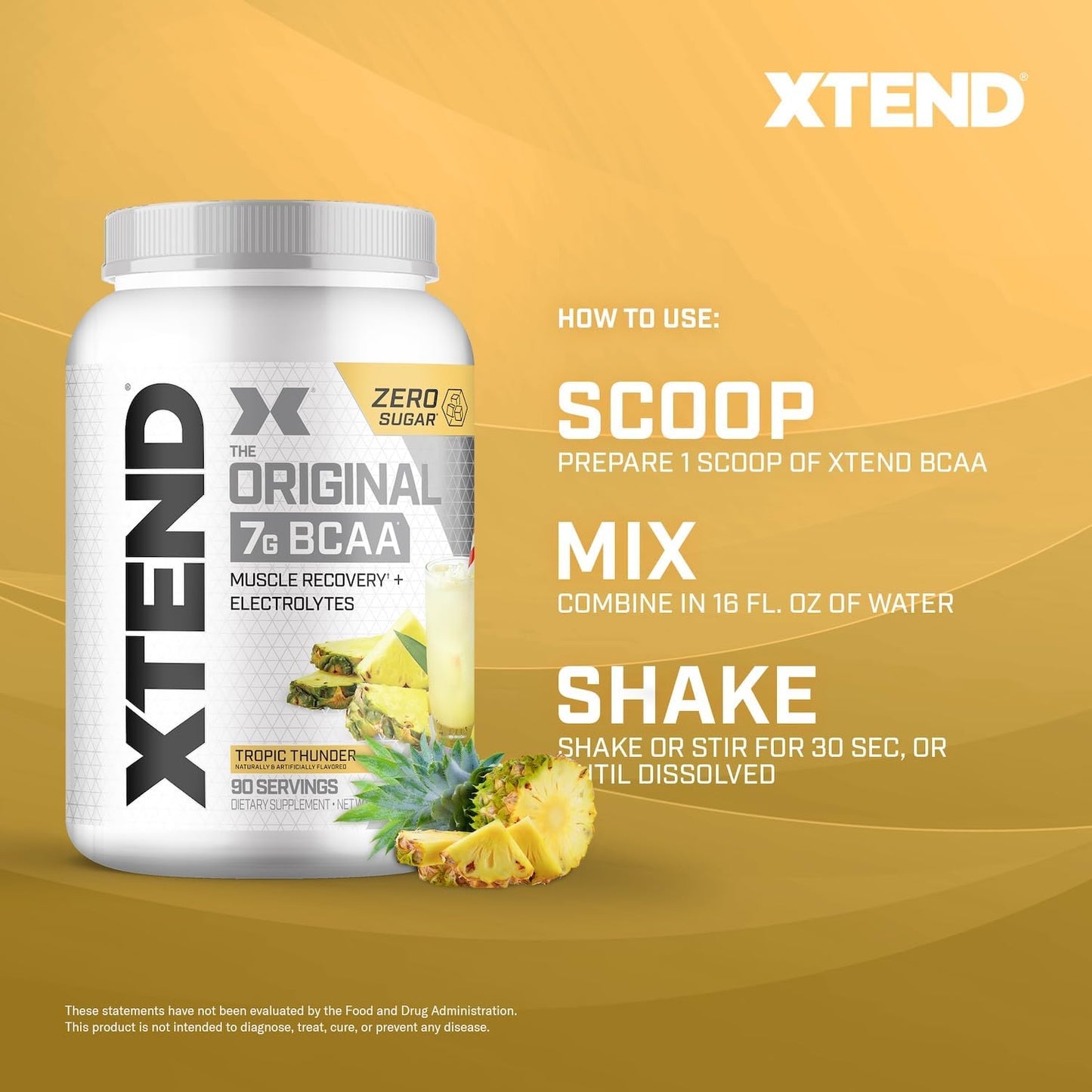 Scivation Xtend BCAA Powder, Strawberry Kiwi, 90 Servings