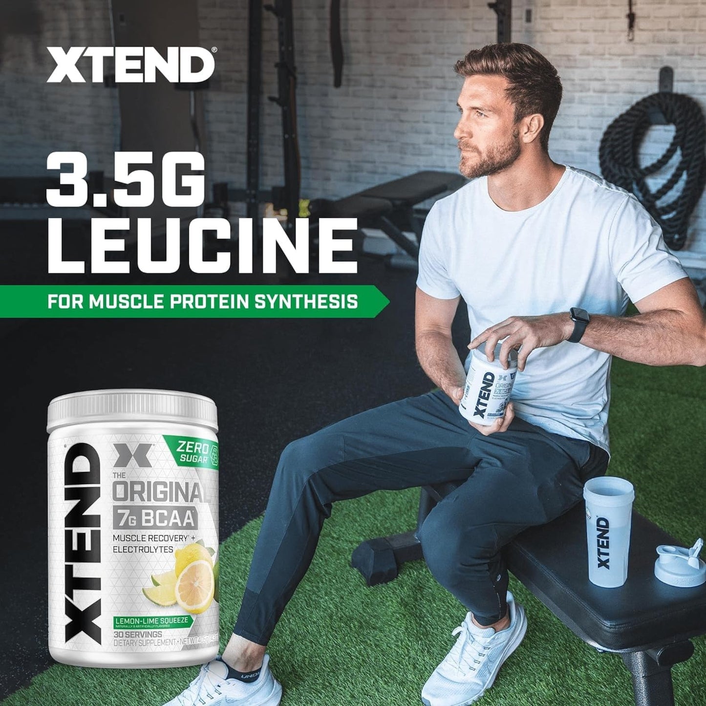 Scivation Xtend BCAA Powder, Strawberry Kiwi, 90 Servings