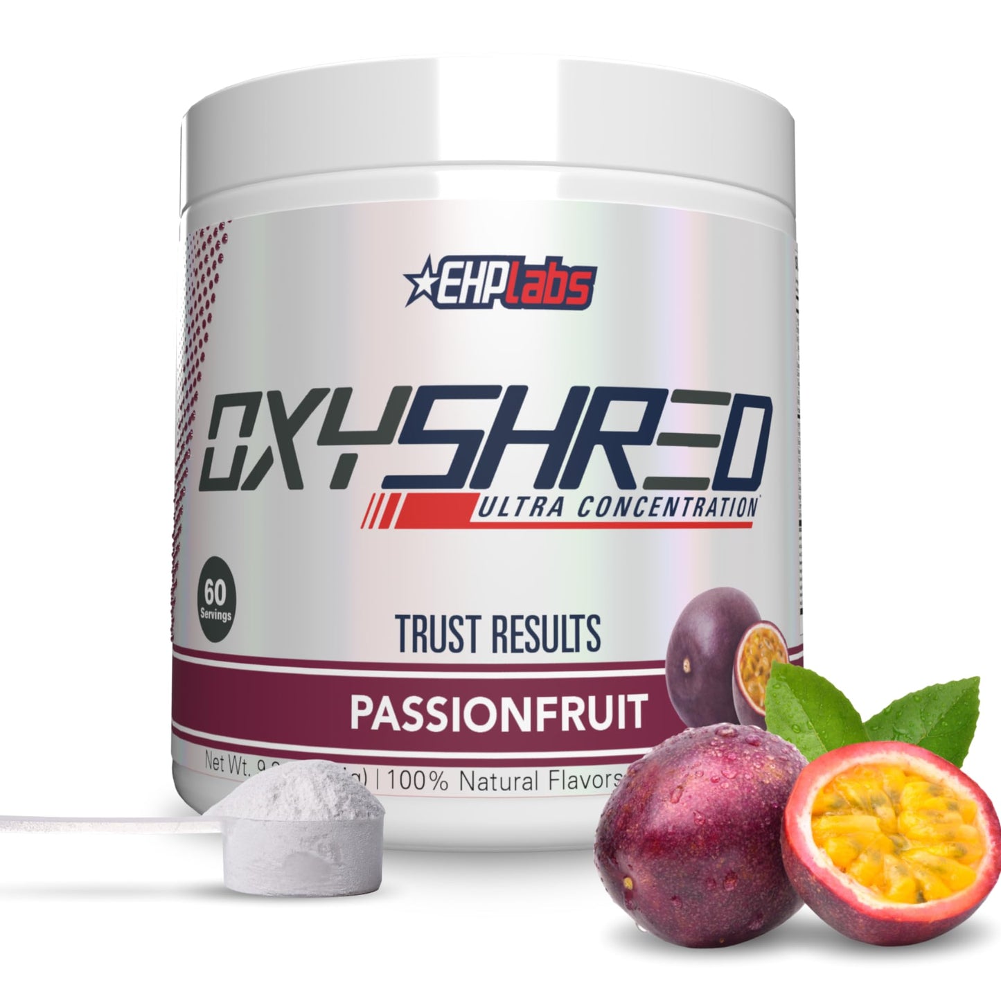 EHPlabs OxyShred Ultra Concentration Shredding Supplement - Clinically Proven, Pre Workout, Promotes Shredding, Natural Energy Boost - Peach Candy Rings, 60 Servings