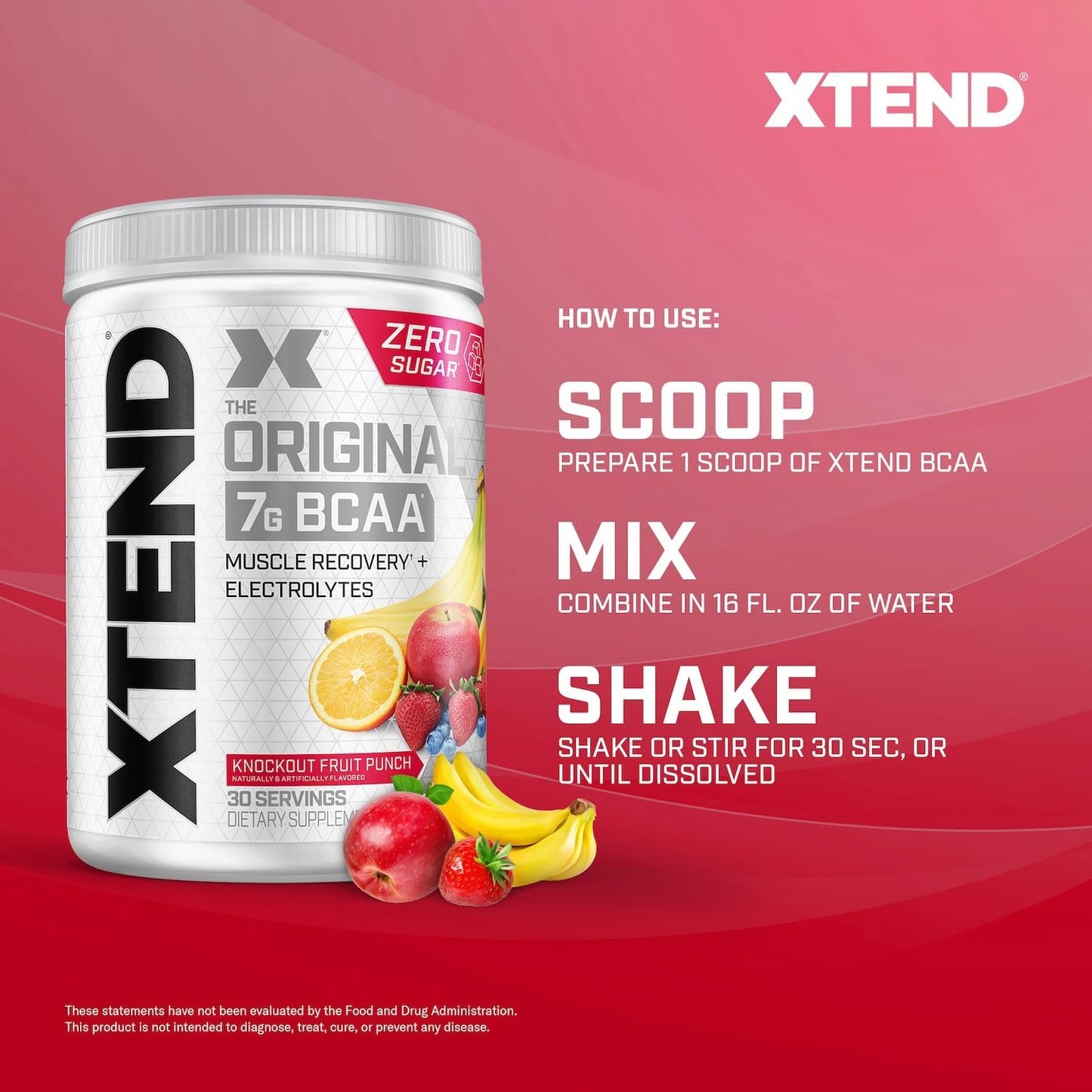 Scivation Xtend BCAA Powder, Strawberry Kiwi, 90 Servings