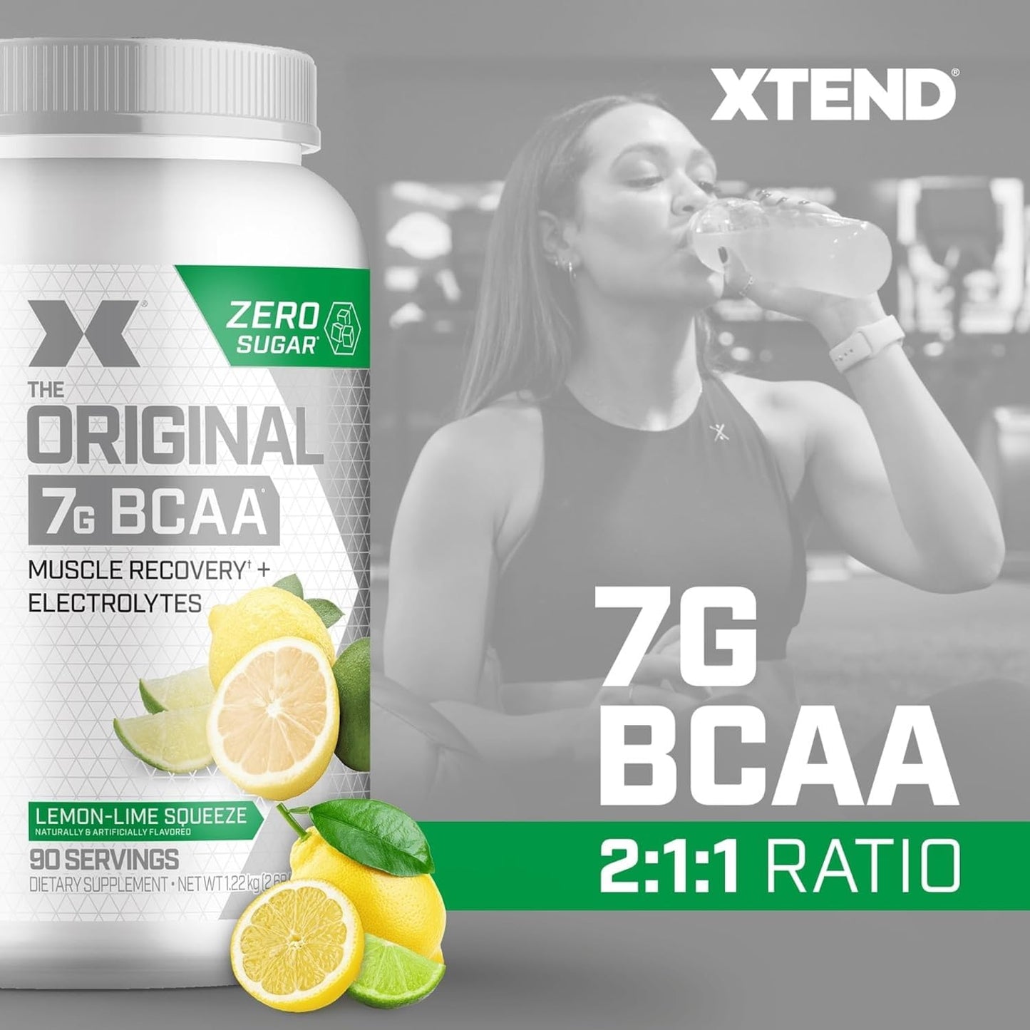 Scivation Xtend BCAA Powder, Strawberry Kiwi, 90 Servings
