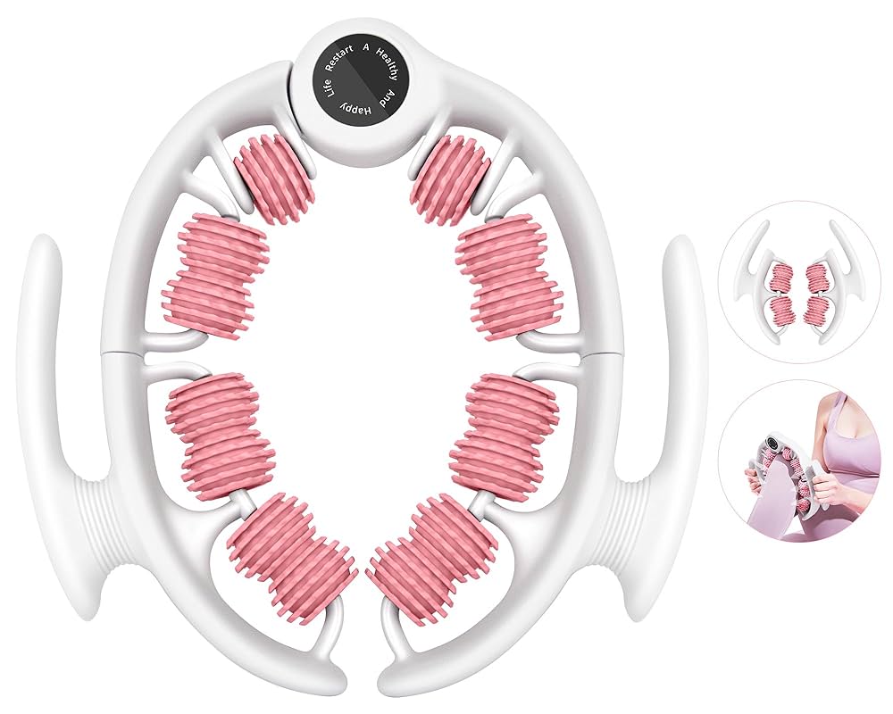 Pink 360 Degree Massage Roller For Lymphatic Drainage & Cellulite