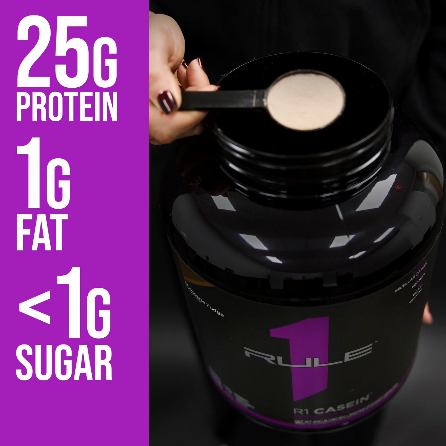 R1 Casein, Rule 1 Proteins (Chocolate Fudge, 55 Serving)