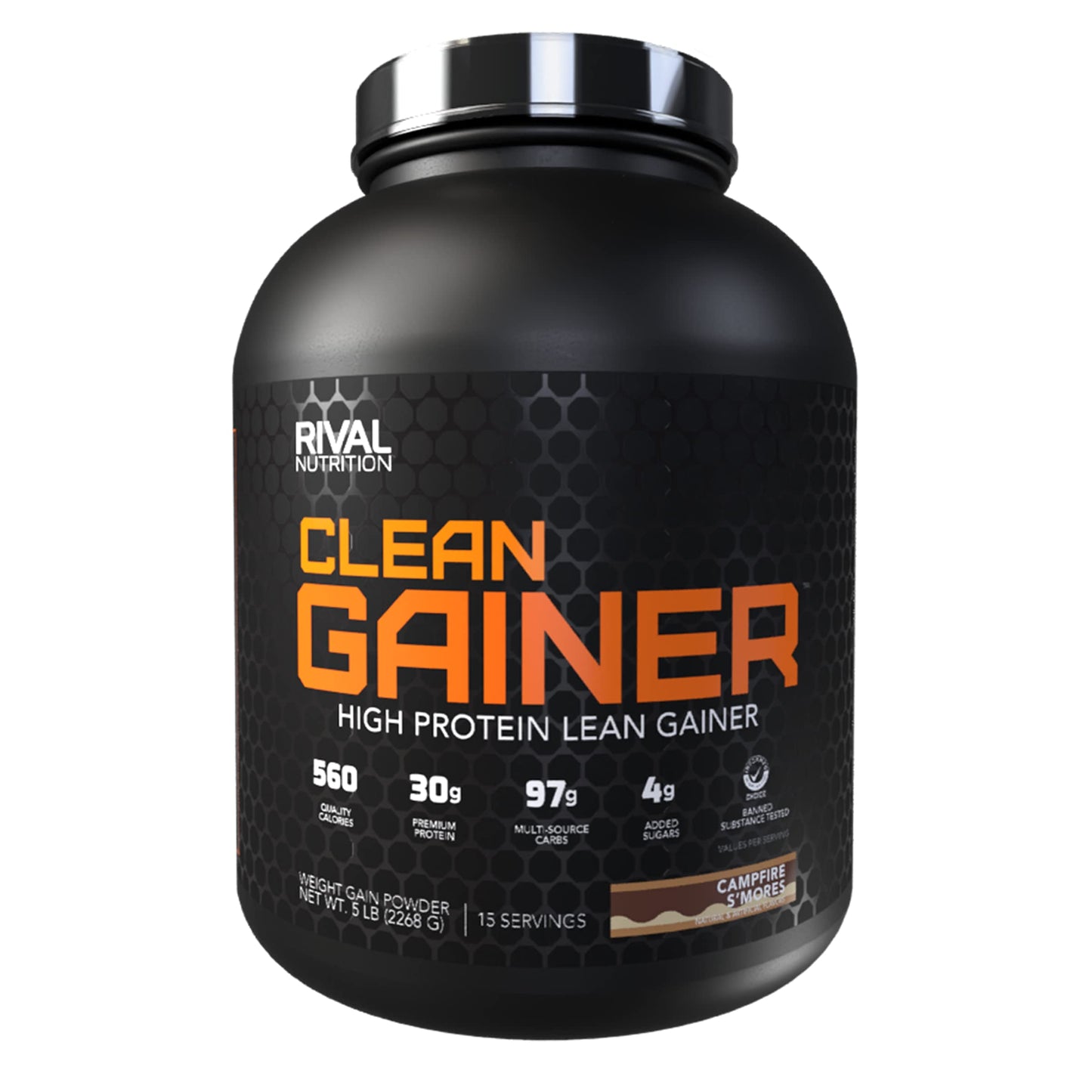 Rivalus Clean Gainer – Chocolate Fudge 10lb - Delicious Lean Mass Gainer with Premium Dairy Proteins, Complex Carbohydrates, and Quality Lipids, No Banned Substances, Made in USA