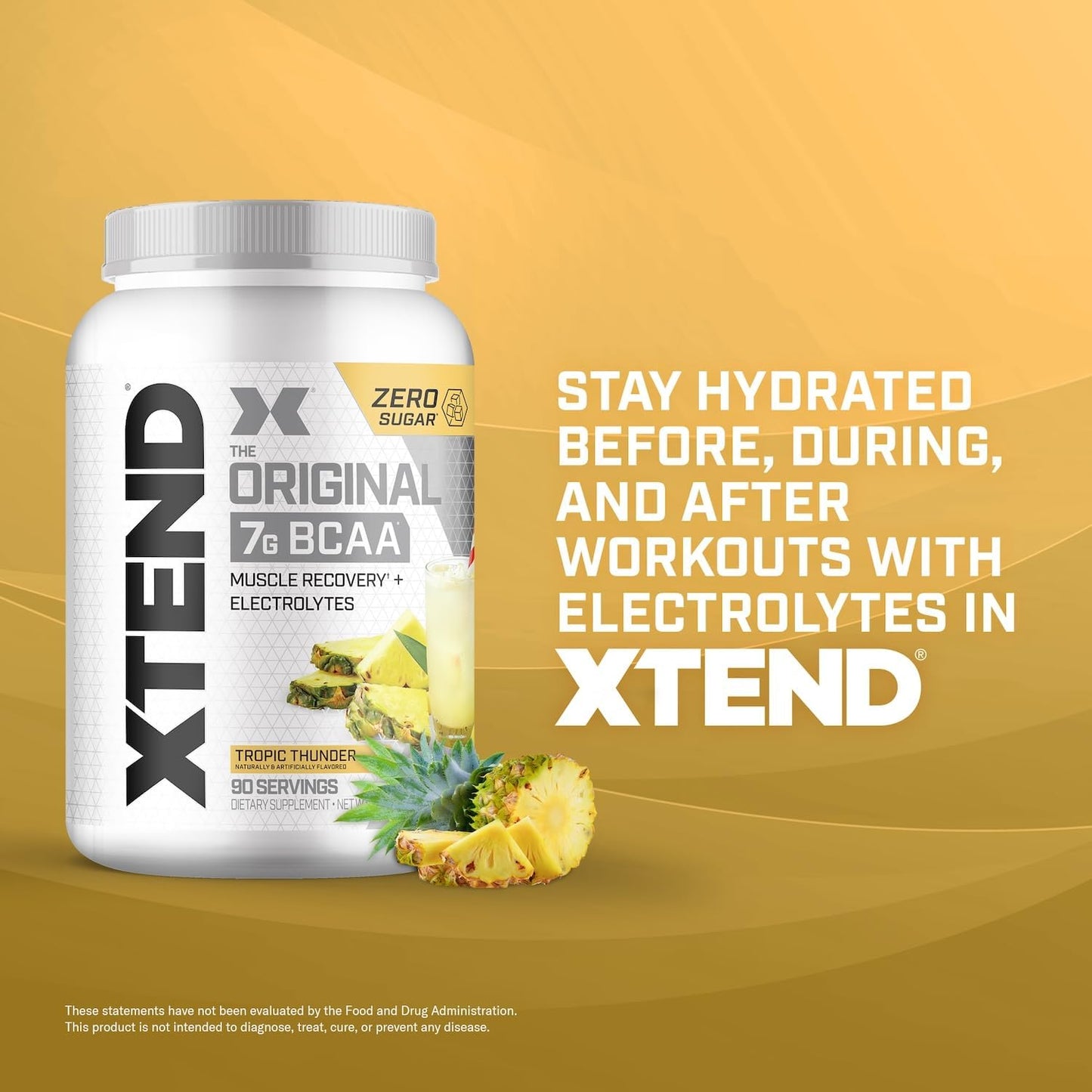 Scivation Xtend BCAA Powder, Strawberry Kiwi, 90 Servings