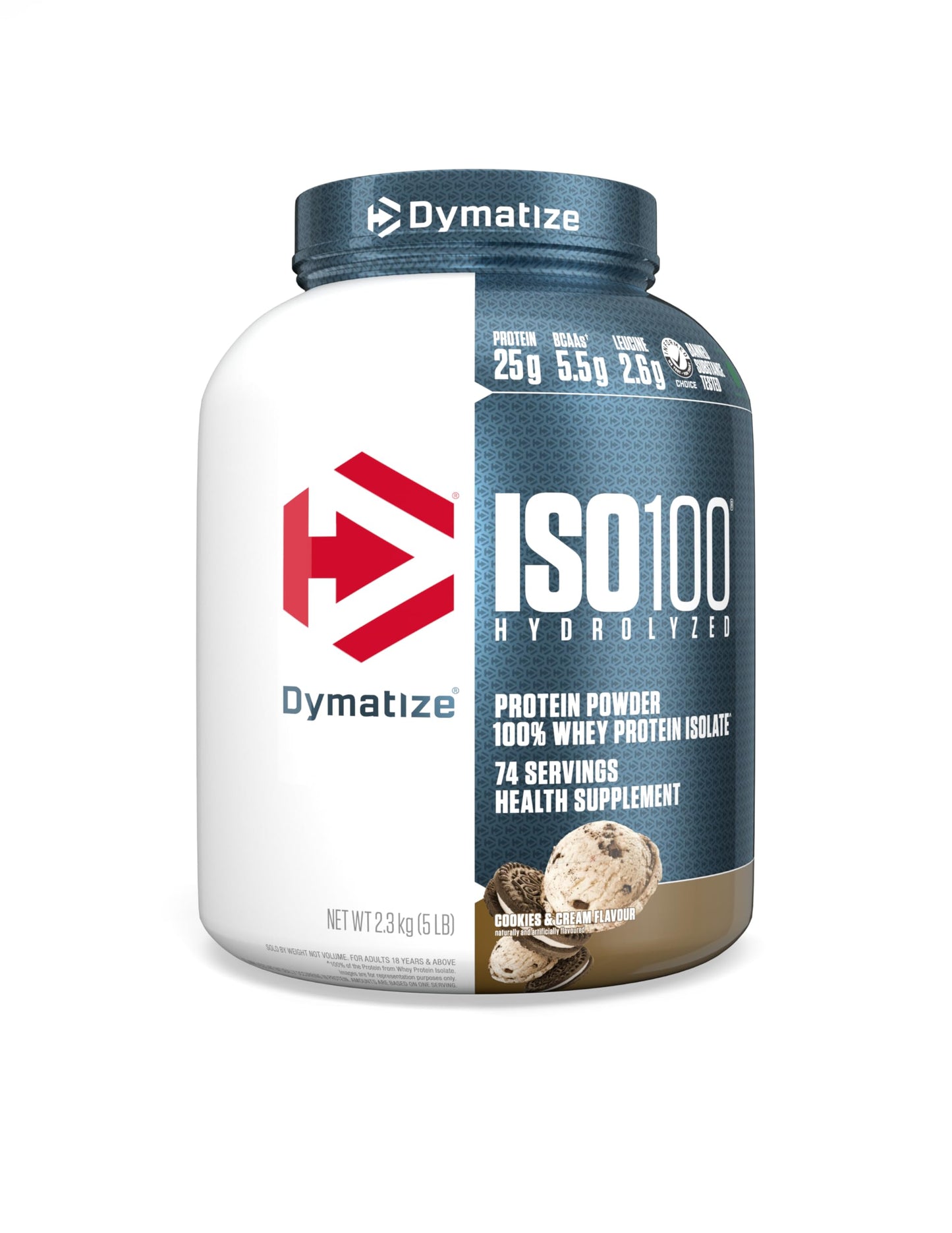 Dymatize ISO100 - 100% Hydrolyzed Whey Protein Isolate - Chocolate Peanut Butter, 5lbs/2.3kg