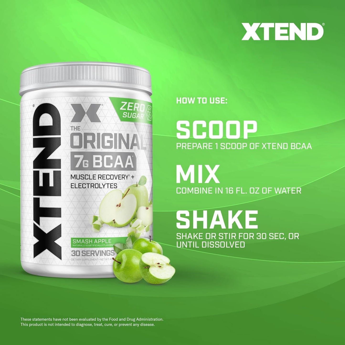 Scivation Xtend BCAA Powder, Strawberry Kiwi, 90 Servings