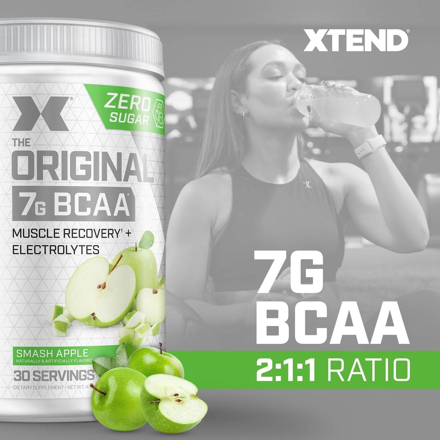 Scivation Xtend BCAA Powder, Strawberry Kiwi, 90 Servings