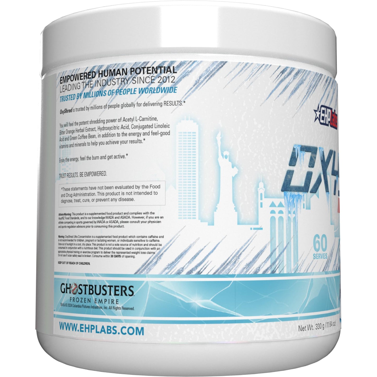 EHPlabs OxyShred Ultra Concentration Shredding Supplement - Clinically Proven, Pre Workout, Promotes Shredding, Natural Energy Boost - Peach Candy Rings, 60 Servings
