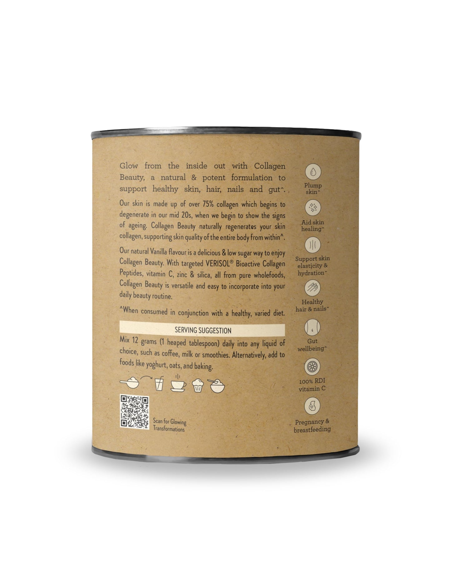 Nutra Organics Collagen Beauty Unflavoured 672g | Anti-Aging Collagen Peptides and Vitamin C | Collagen Powder for Healthy Hair, Nail and Skin (56 Serves)
