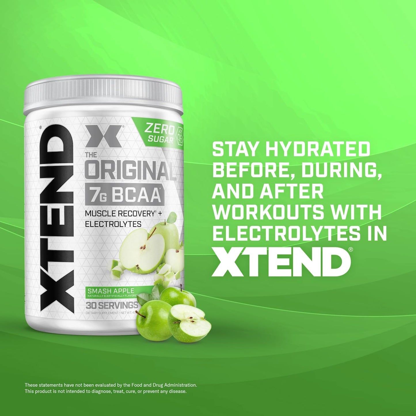 Scivation Xtend BCAA Powder, Strawberry Kiwi, 90 Servings