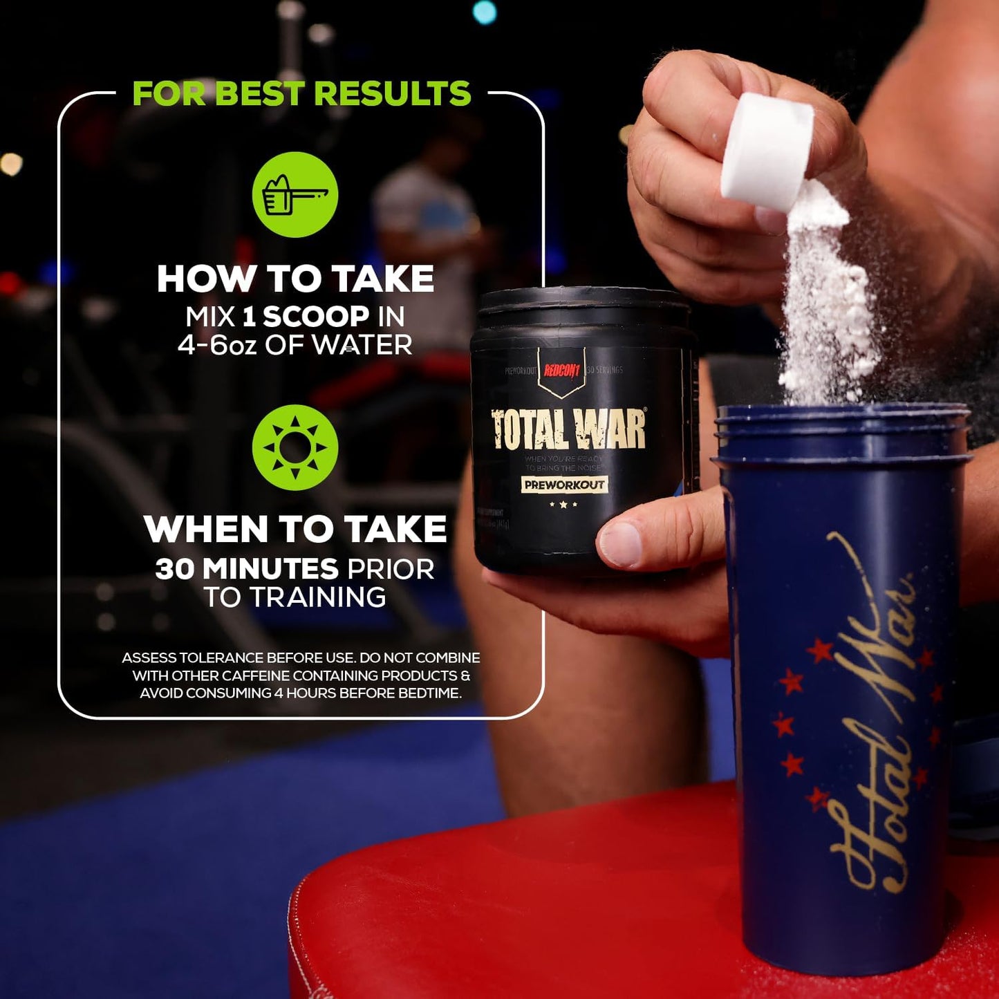 Redcon1 Total War Pre-Workout Powder - Rainbow Candy, Rainbow Candy 441 grams (Pack of 1)