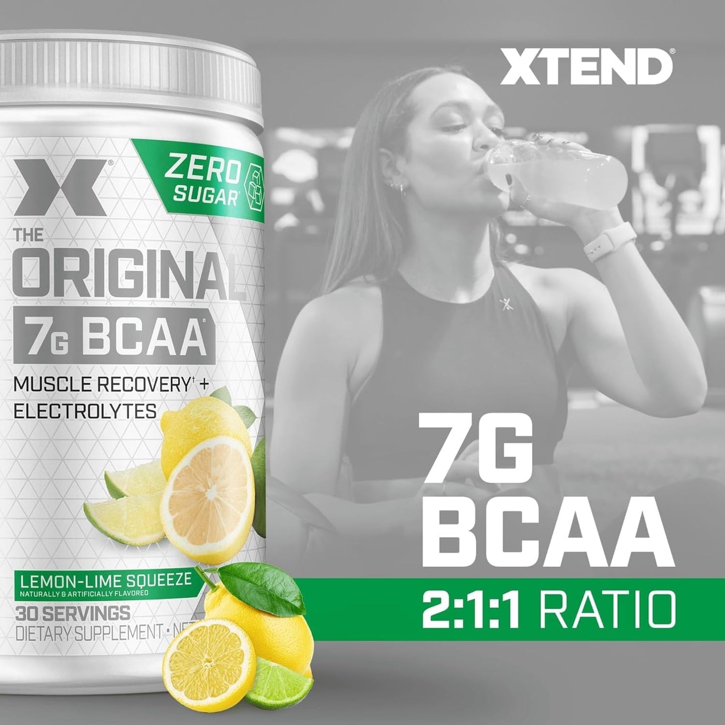 Scivation Xtend BCAA Powder, Strawberry Kiwi, 90 Servings