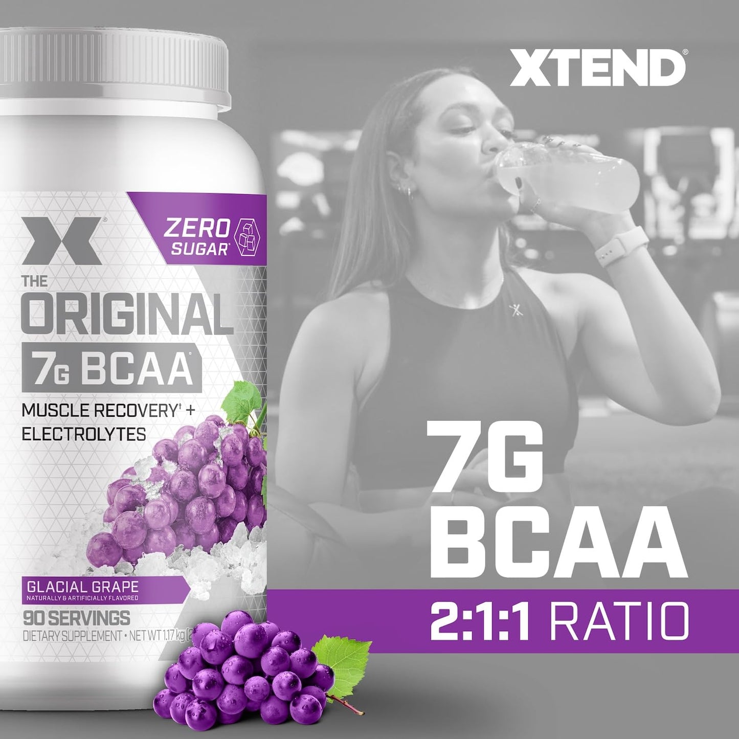 Scivation Xtend BCAA Powder, Strawberry Kiwi, 90 Servings