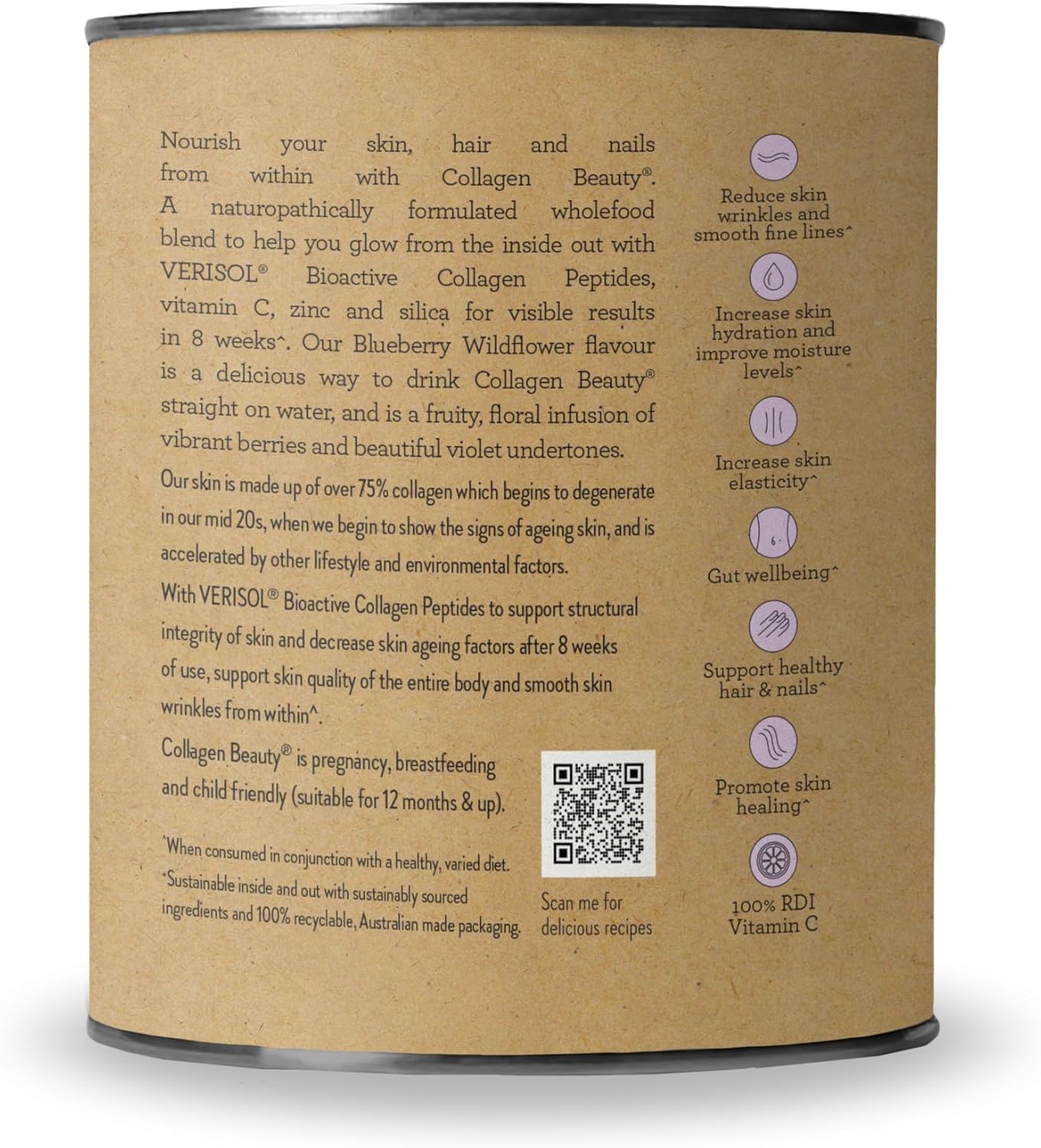 Nutra Organics Collagen Beauty Unflavoured 672g | Anti-Aging Collagen Peptides and Vitamin C | Collagen Powder for Healthy Hair, Nail and Skin (56 Serves)