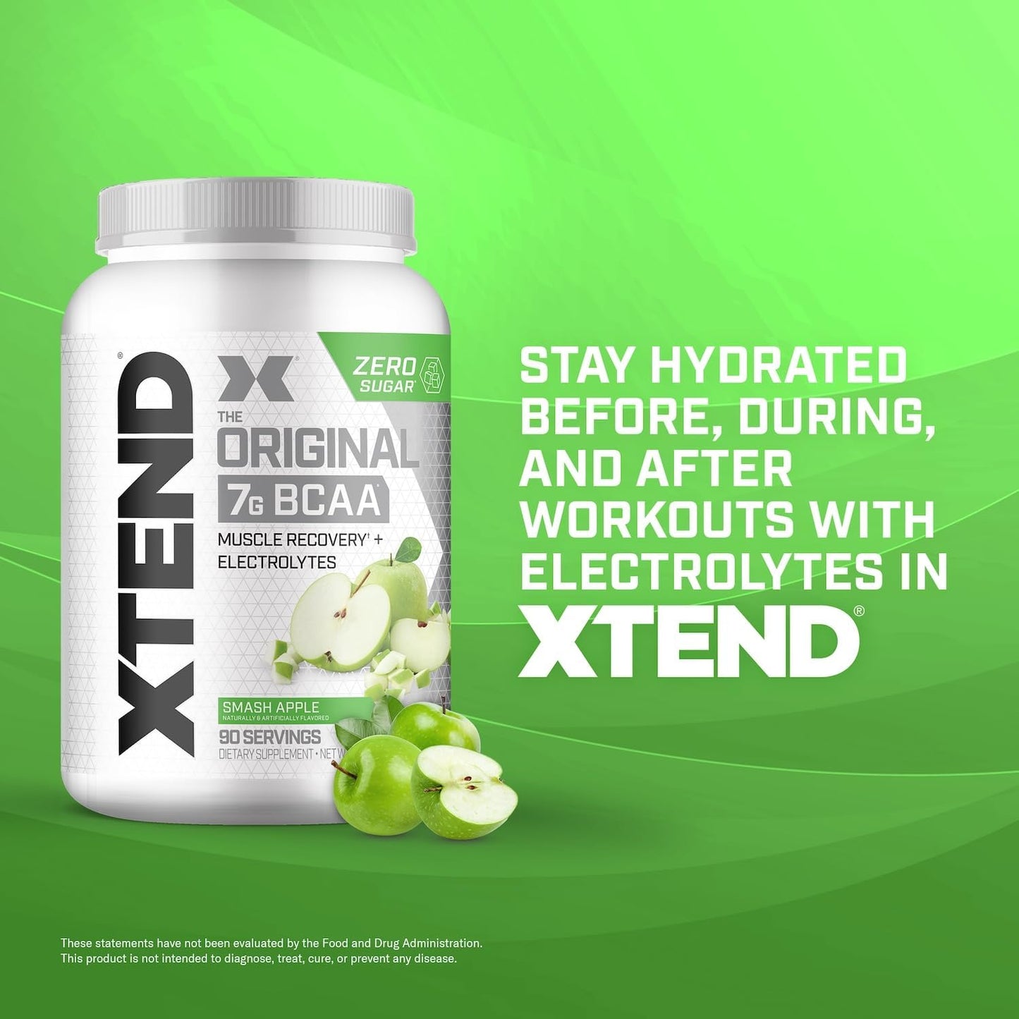 Scivation Xtend BCAA Powder, Strawberry Kiwi, 90 Servings