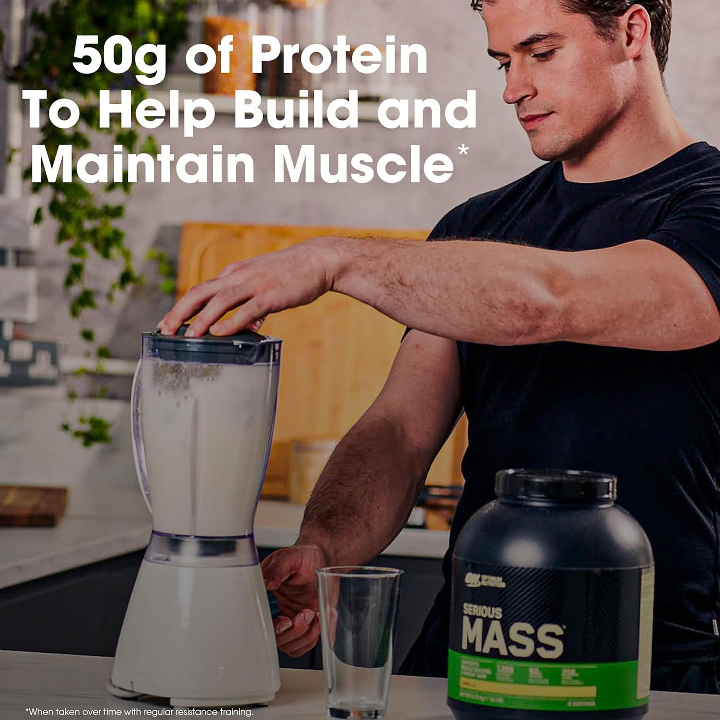 Optimum Nutrition Serious Mass Gainer Protein Powder, Banana, 12 Pound