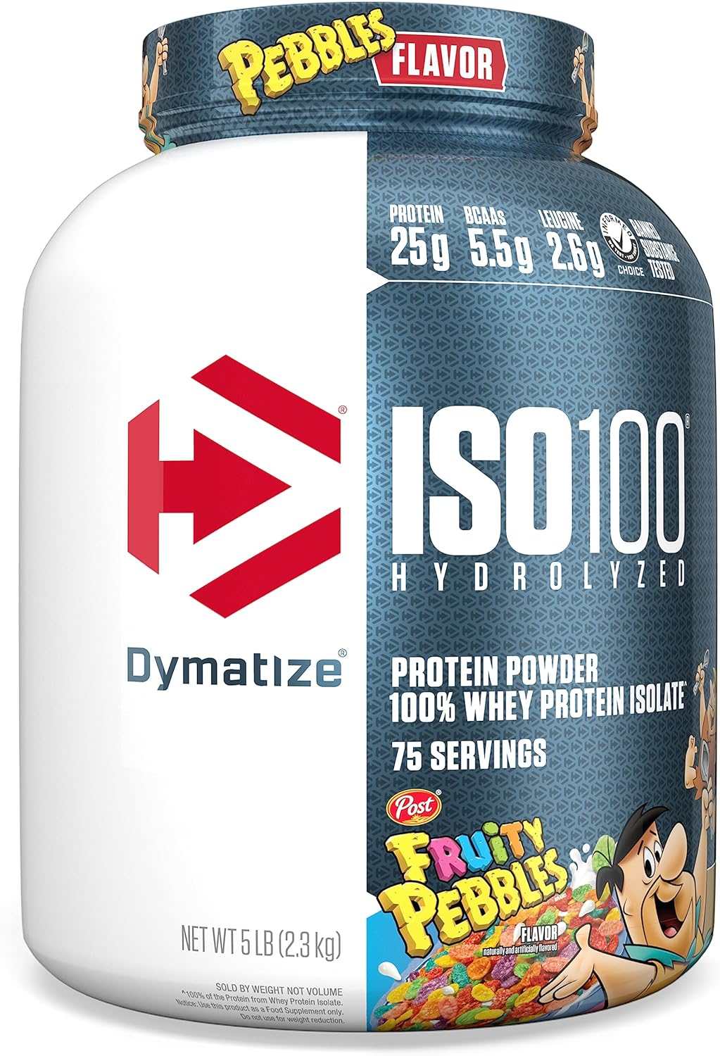 Dymatize ISO100 - 100% Hydrolyzed Whey Protein Isolate - Chocolate Peanut Butter, 5lbs/2.3kg
