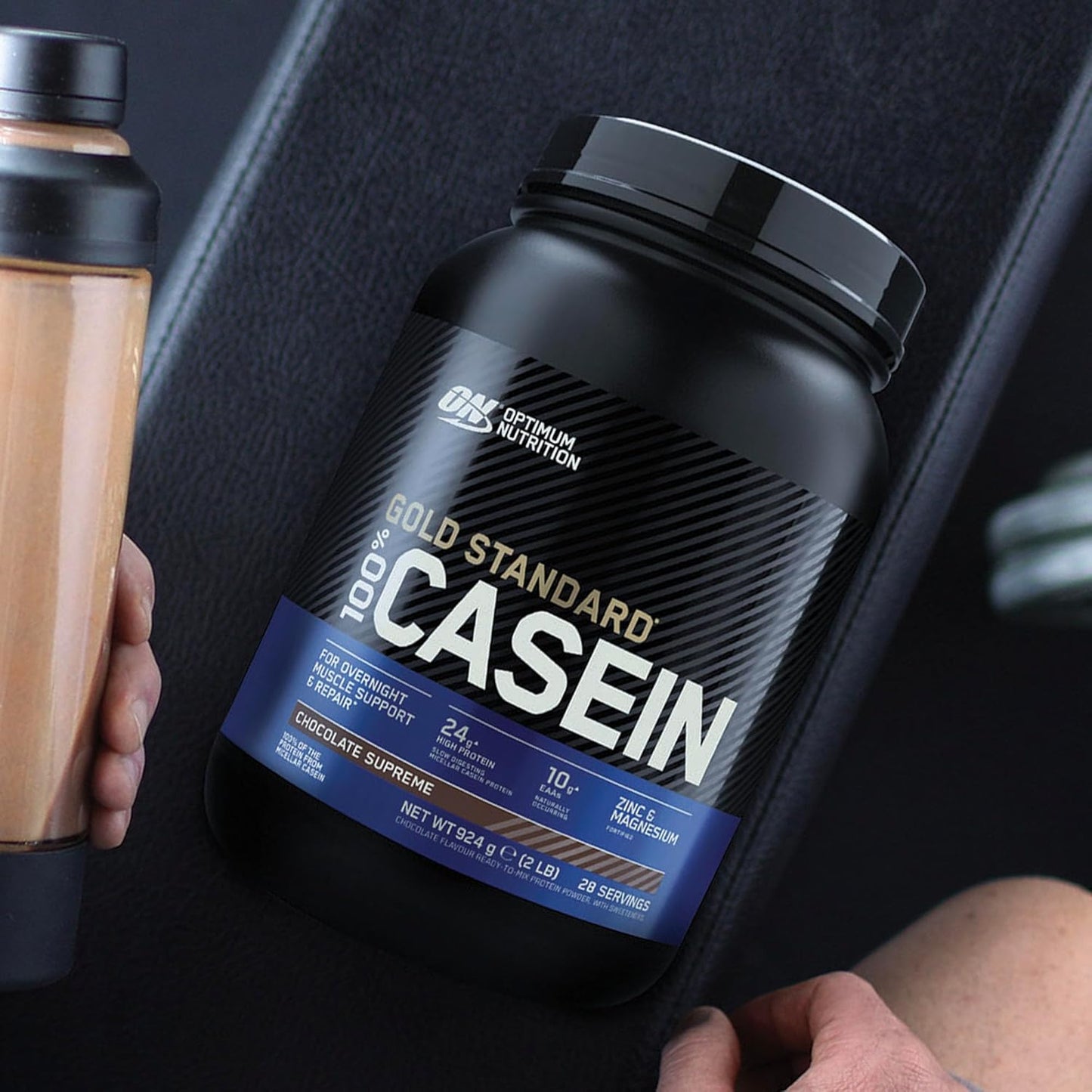 OPTIMUM NUTRITION Gold Standard 100% Casein Protein Powder, Chocolate Supreme Flavour, 1.82kg