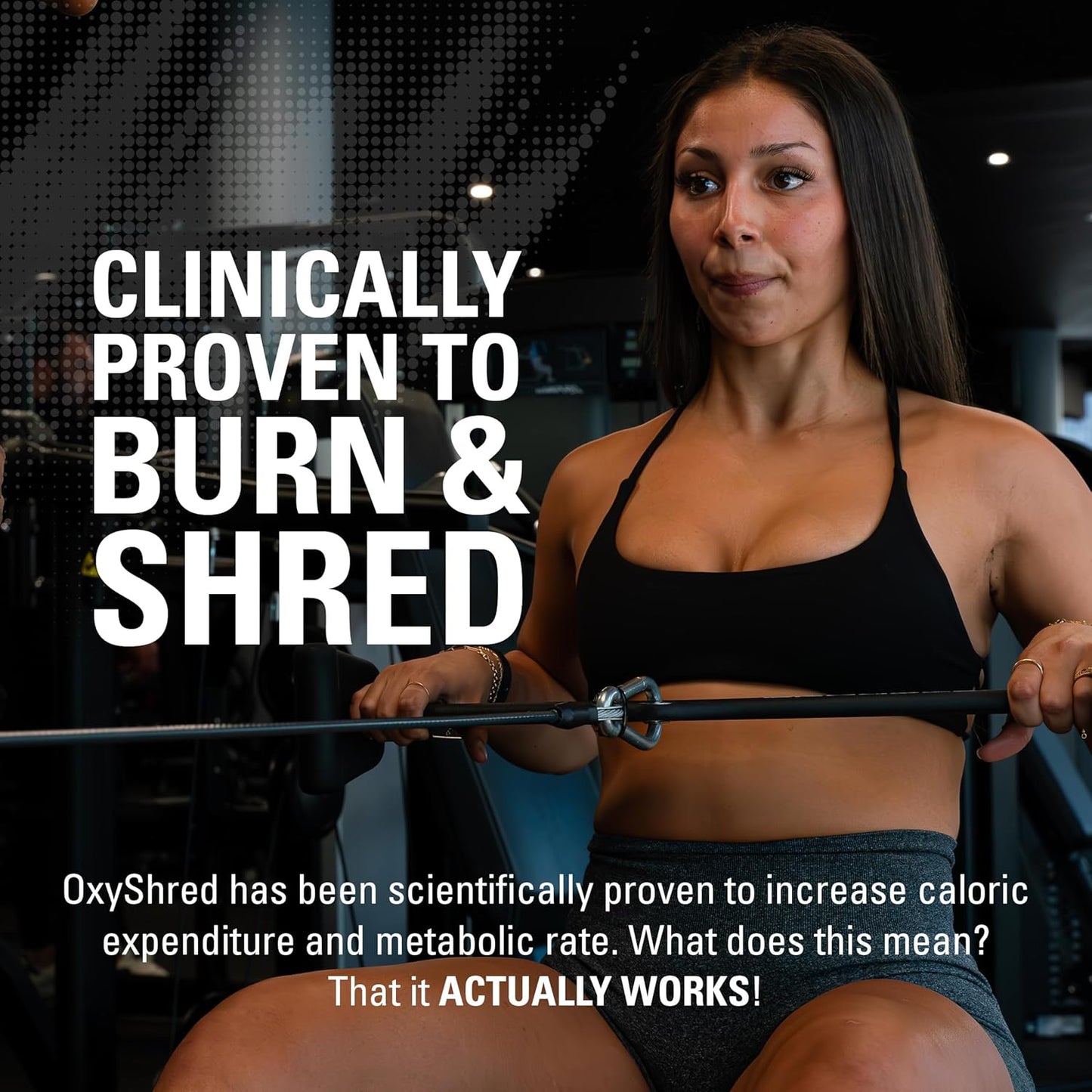 EHPlabs OxyShred Ultra Concentration Shredding Supplement - Clinically Proven, Pre Workout, Promotes Shredding, Natural Energy Boost - Peach Candy Rings, 60 Servings