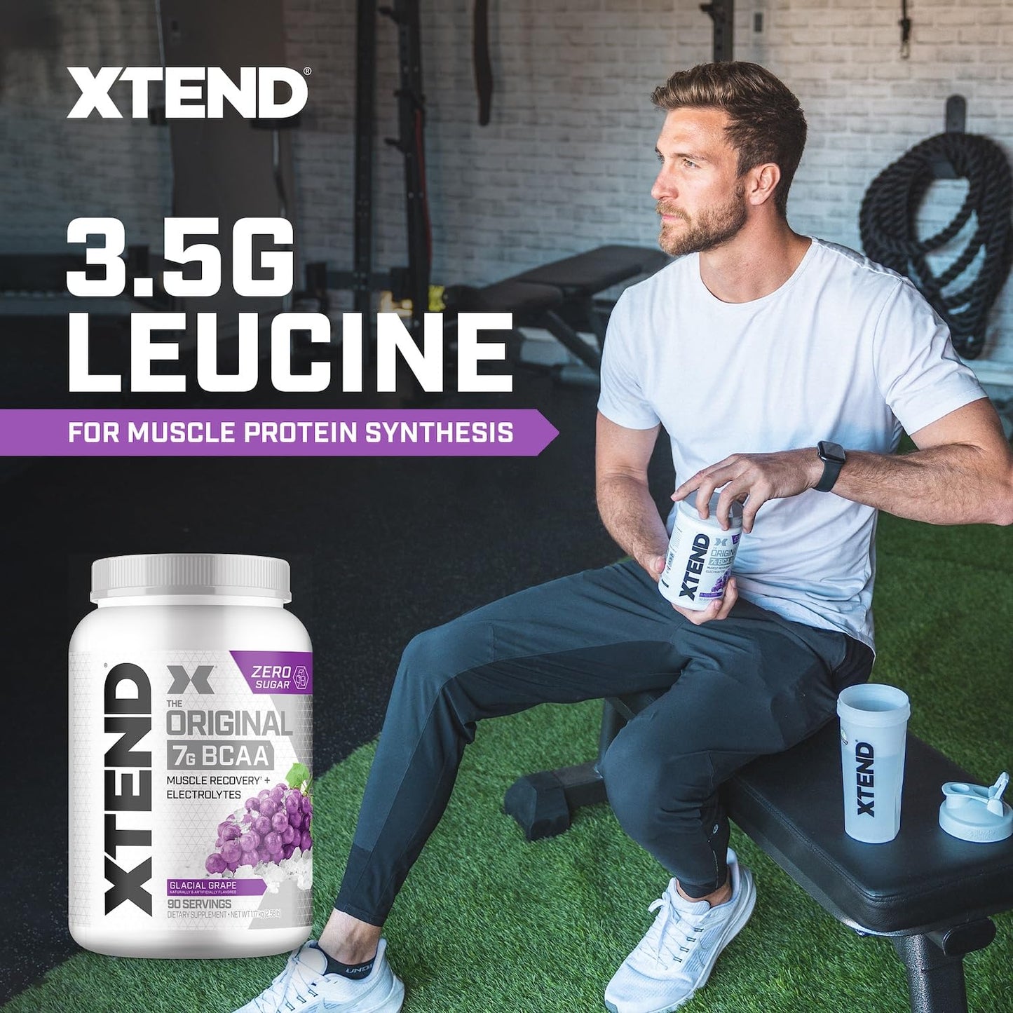 Scivation Xtend BCAA Powder, Strawberry Kiwi, 90 Servings