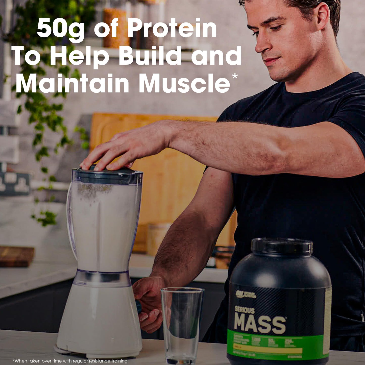 Optimum Nutrition Serious Mass Gainer Protein Powder, Banana, 12 Pound