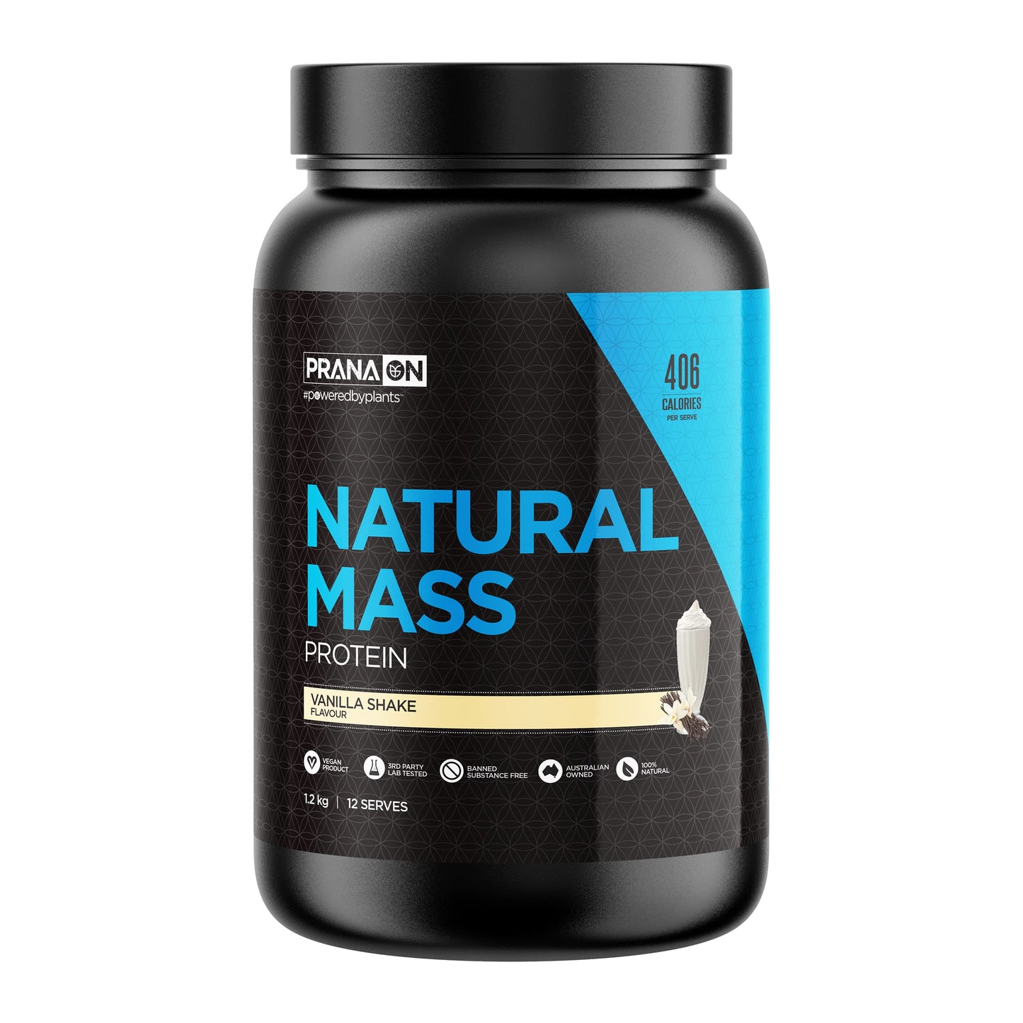 PranaON Natural Mass Vanilla Shake Protein Supplement 2.5 kg