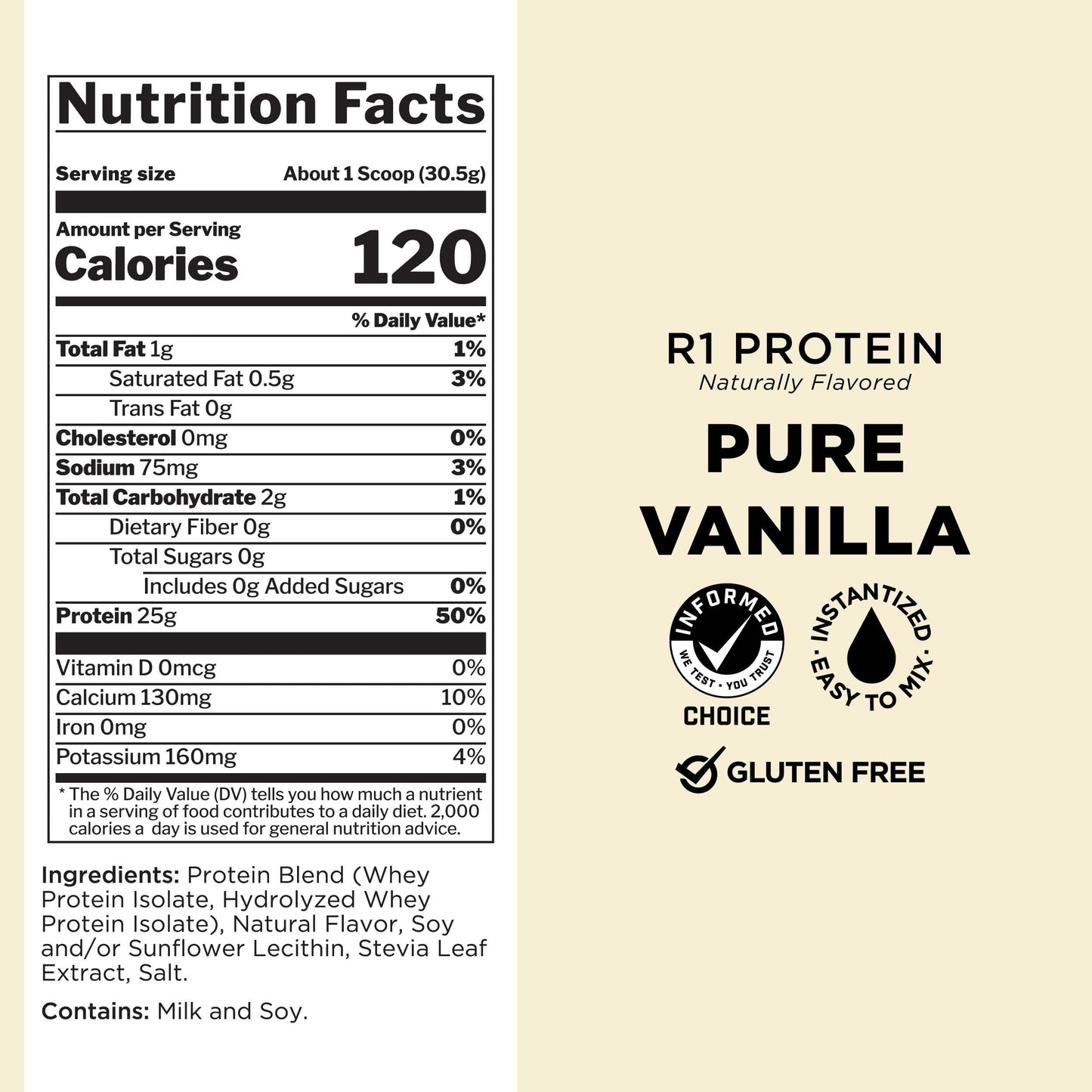Rule1 R1 100% Whey Protein Isolate and Hydrolysate Protein Powder 1.72 lb, Dark Chocolate Naturally Flavoured (24 Servings)