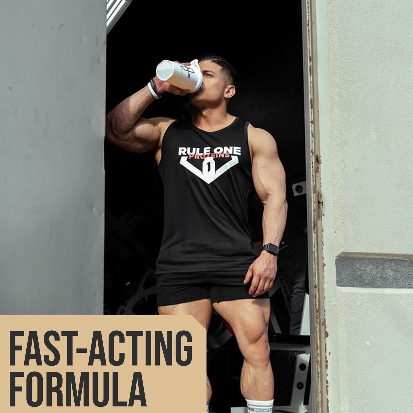 Rule1 R1 100% Whey Protein Isolate and Hydrolysate Protein Powder 1.72 lb, Dark Chocolate Naturally Flavoured (24 Servings)