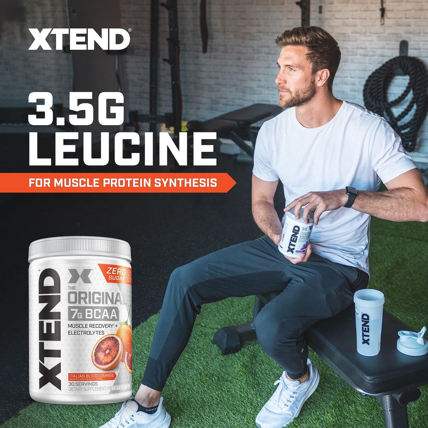 Scivation Xtend BCAA Powder, Strawberry Kiwi, 90 Servings