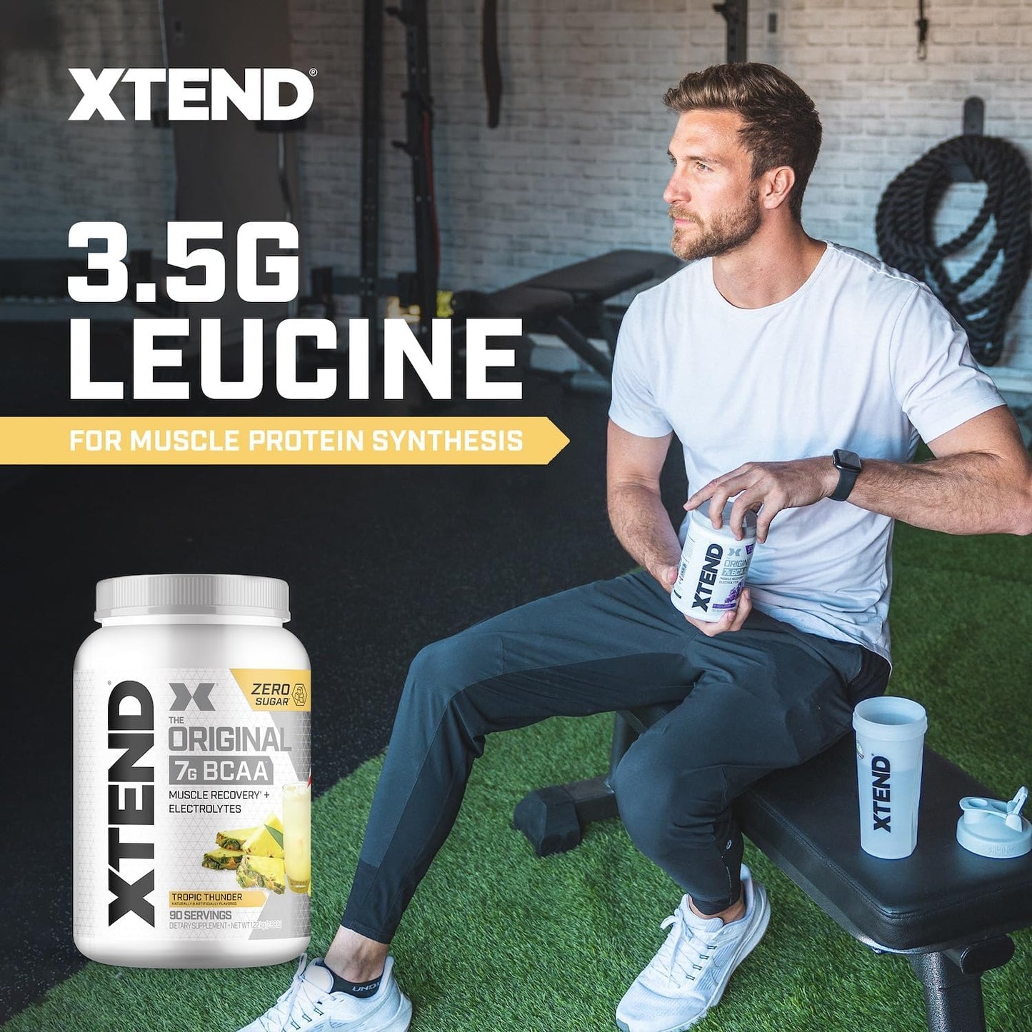 Scivation Xtend BCAA Powder, Strawberry Kiwi, 90 Servings